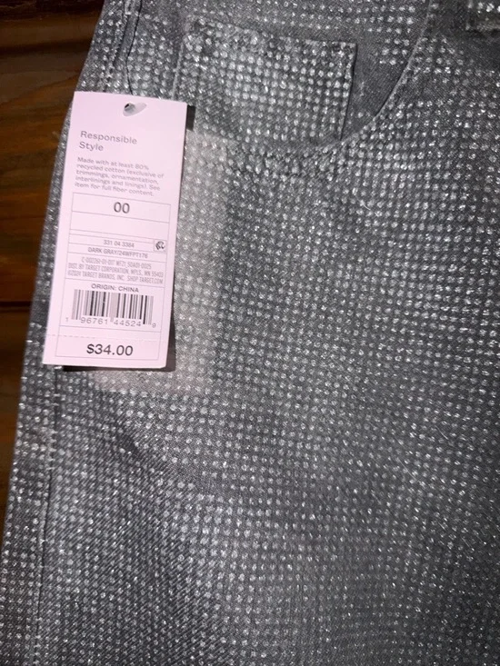 Women wild fable Straight Fit Gray Jeans - Size 00 - Picture 2 of 8